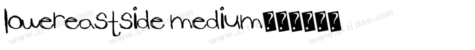 LowerEastSide Medium字体转换